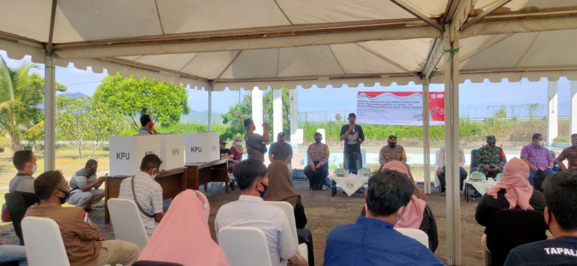 KPU Mamuju Gelar Simulasi Pemungutan Suara di Tengah Pendemi Covid-19