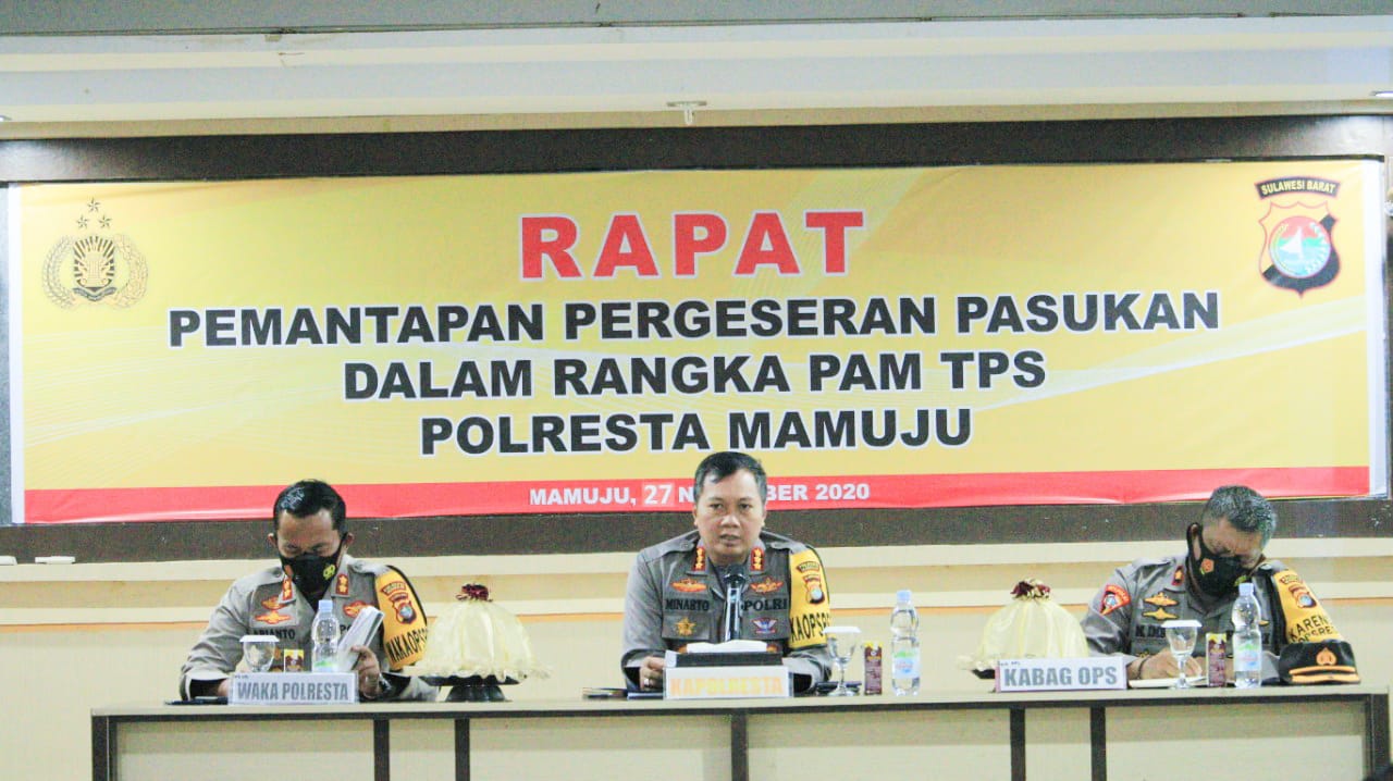 Jeleng Pencoblosan, Polres Mamuju Rapat Pemantapan Pergeseran Pasukan PAM TPS