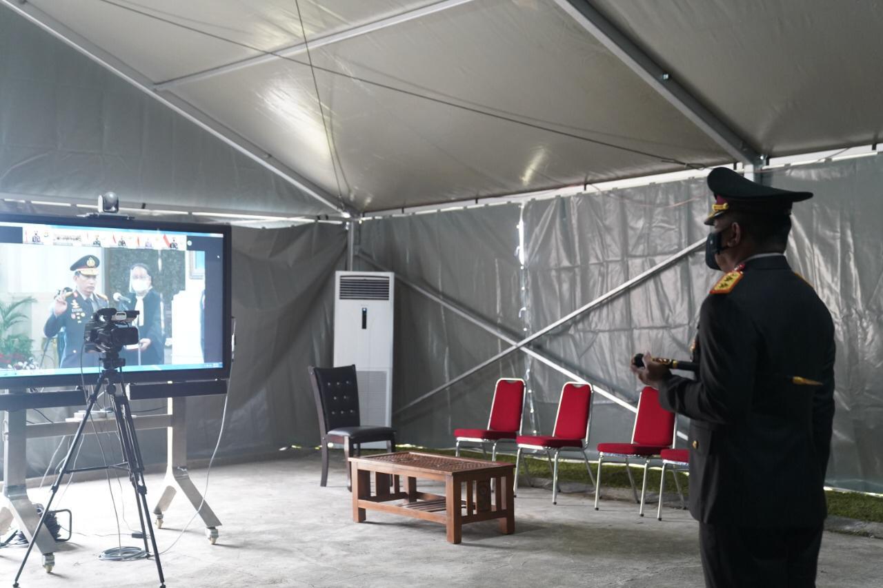 Kapolda Hadiri Pelantikan Kapolri Secara Virtual