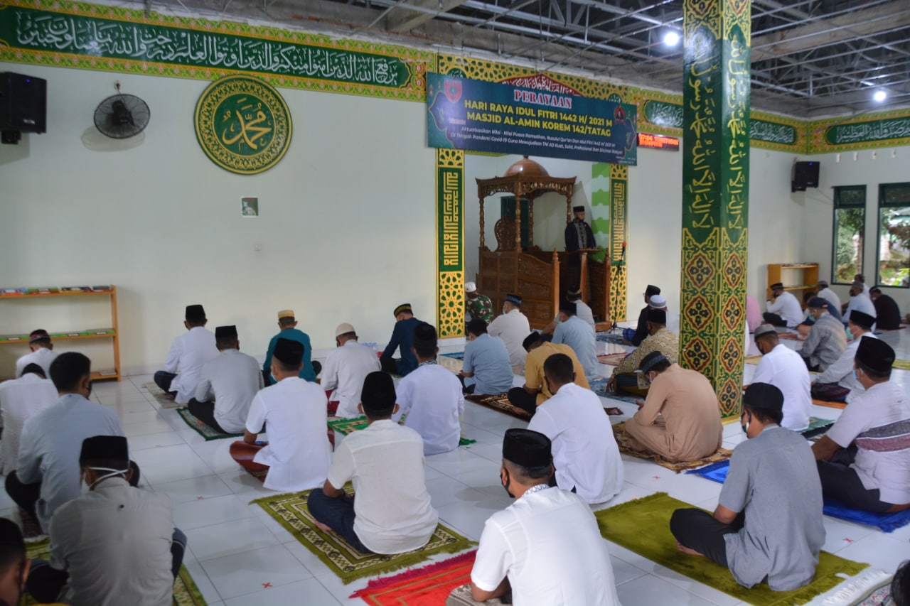 Shalat Idul Fitri Dilaksanakan di Masjid Al-Amin Dengan Prokes Covid-19