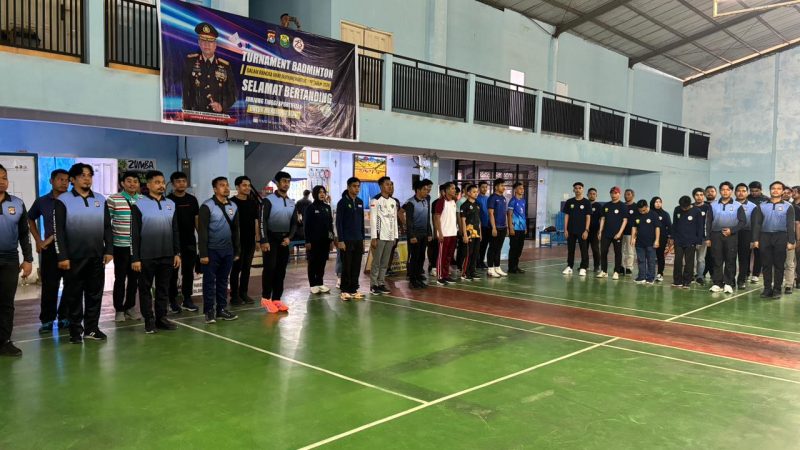 Turnamen Bulu Tangkis Polda Sulbar Meriahkan Hut Bhayangkara ke-78