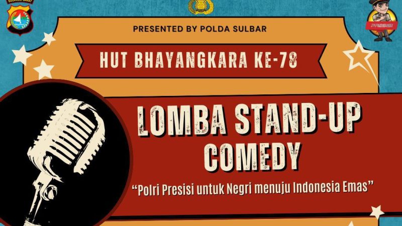 Ayo Buruan Daftarkan diri, Polda Sulbar Gelar Stand Up Comedy