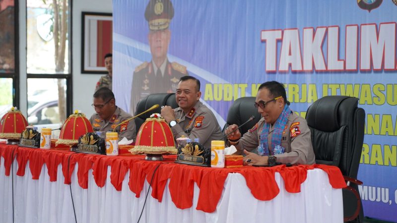 Audit Kinerja Itwasum Polri, Kapolda Sulbar : Tingkatkan Kinerja dan Optimalkan Capaian Tugas Pokok