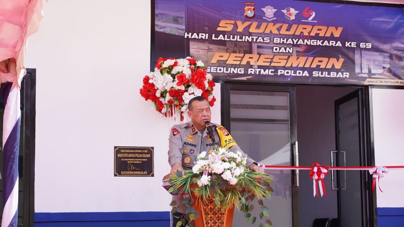 Syukuran HUT Lantas Bhayangkara ke-69, Kapolda Resmikan Gedung RTMC Ditlantas Polda Sulbar