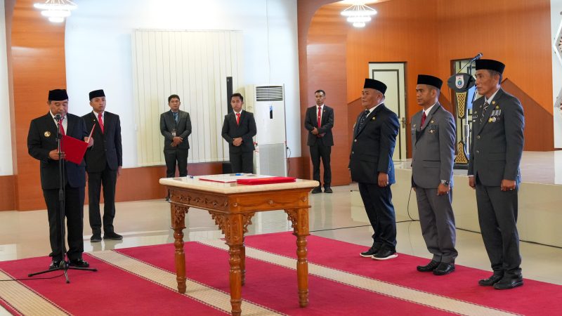 Pj Gubernur Resmi Lantik 3 Pjs Bupati, Pesan Sukseskan Pilkada Serentak