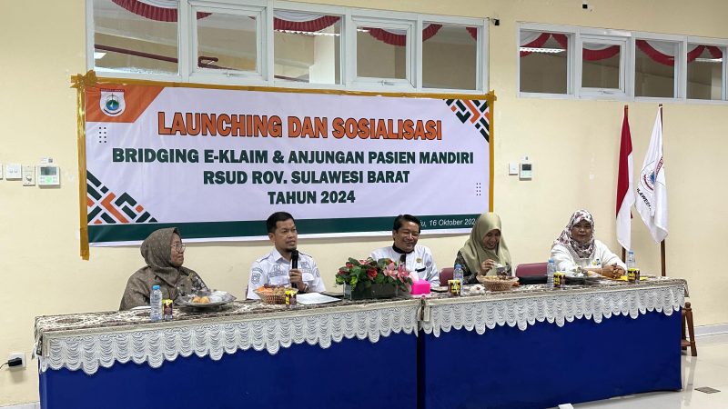 Terobosan RSUD Sulbar, Launching Bridging E Klaim dan Anjungan Pasien Mandiri