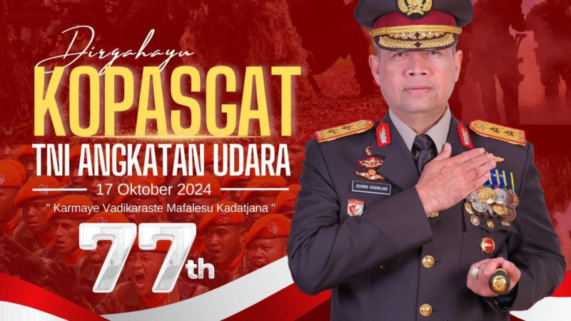 Kapolda Sulbar Sampaikan Ucapan Selamat Ulang Tahun ke-77 TNI AU