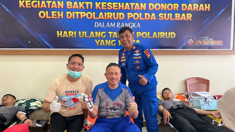 Ditpolairud Polda Sulbar Gelar Aksi Donor Darah