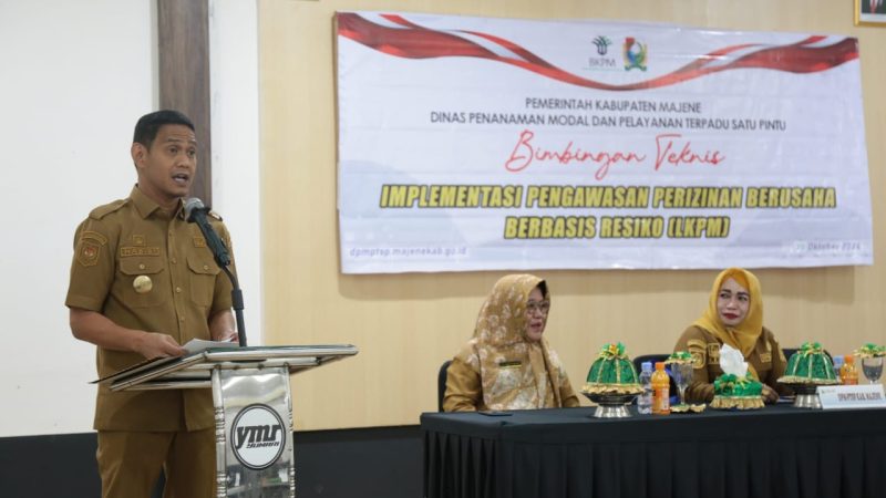 Pjs Bupati Majene Buka Bimbingan Teknis Implementasi Pengawasan Perizinan Berusaha Berbasis Risiko