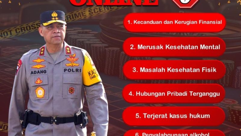 Kapolda Sulbar Sampaikan 7 Poin Penting Bahaya Judi Online