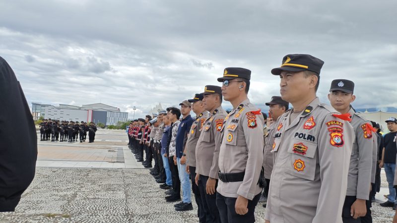 Polda Sulbar Terjunkan 608 Garda Pengaman Demokrasi Jaga Kampanye di Anjungan Manakarra