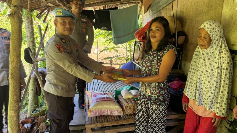 Peduli, Bid Propam Polda Sulbar Berbagi dengan Warga Kurang Mampu