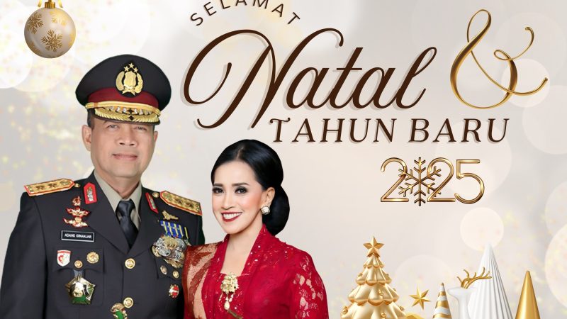 Salam Natal dan Tahun Baru dari Kapolda Sulbar dan Ketua Bhayangkari untuk Masyarakat Sulbar