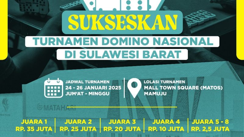 Seribu Lebih Peserta Siap Ikuti Turnamen Domino Nasional Pemprov Sulbar