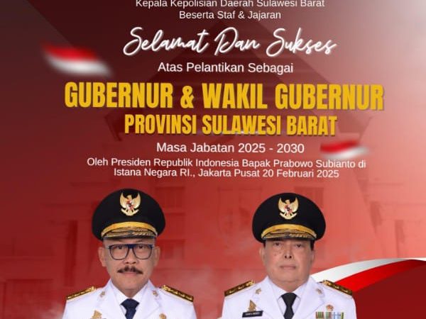 Kapolda Sulbar Ucapkan Selamat untuk Kepala Daerah yang Baru Dilantik Presiden