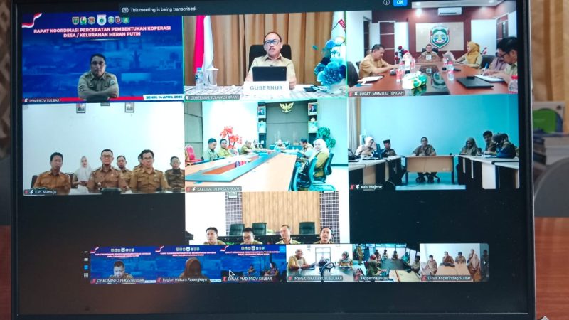 Respon Instruksi Presiden Terkait Koperasi Desa, Gubernur Suhardi Duka Gelar Rakor Virtual