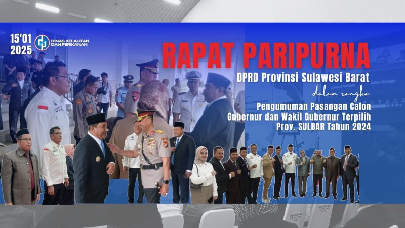 Hadiri Pengumuman Gubernur dan Wagub Sulbar Terpilih, Kepala DKP Ucapkan Selamat