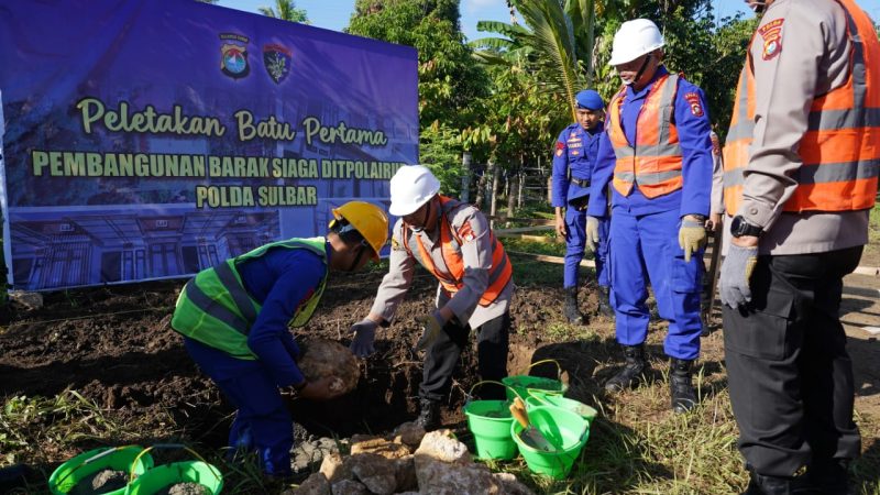 Kapolda Sulbar Pimpin Peletakan Batu Pertama Barak Siaga Dit Polairud: Modernisasi untuk Keamanan Maritim yang Lebih Optimal
