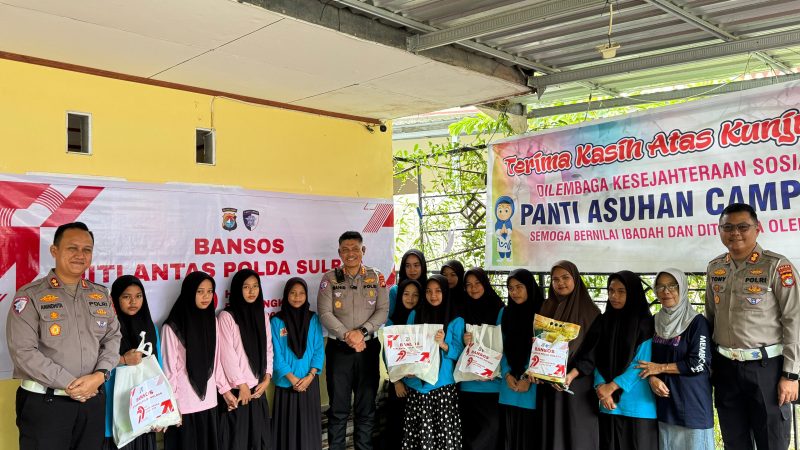 Semarak HUT Bhayangkara 79, Dirlantas Polda Sulbar Berbagi di Panti Asuhan Campaloga