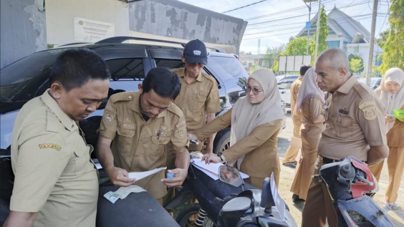 Inspektorat Sulbar Lakukan Gelar Aset dalam rangka Pemeriksaan Fisik Kendaraan Dinas oleh BPKPD