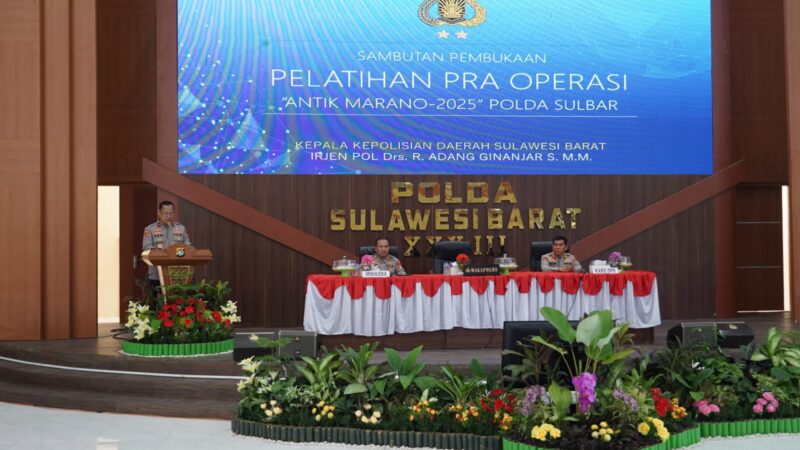 Wakapolda Sulbar Pimpin Latpra Ops Antik Marano 2025, Tekan Peredaran Narkoba di Sulawesi Barat