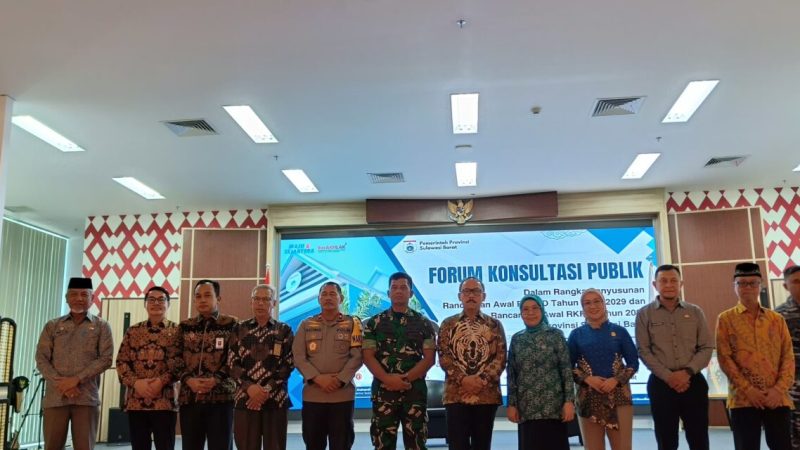 Wakil Ketua DPRD Sulbar Hadiri Forum Konsultasi Publik dalam rangka Penyusunan Rancangan Awal RPJMD 2025-2029