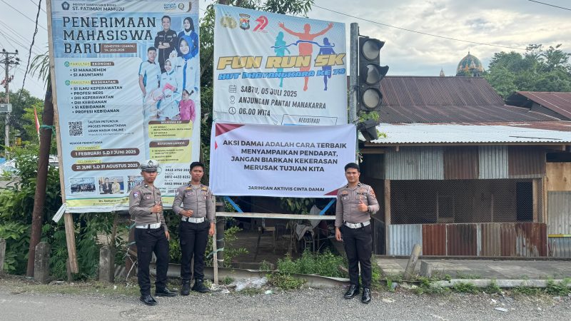Ditlantas Polda Sulbar Gencarkan Kampanye Anti Anarkisme Lewat Spanduk di Titik Strategis