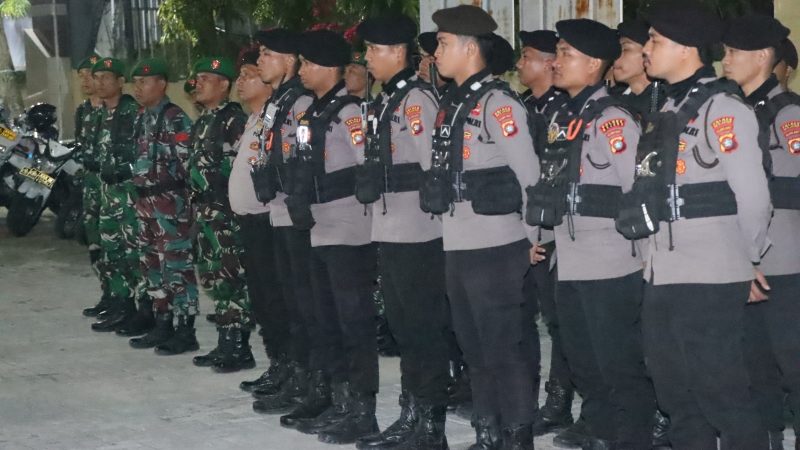 Jaga Kondisifitas, Polres Majene Bersama Kodim 1401 Majene Gelar Patroli Gabungan Skala Besar