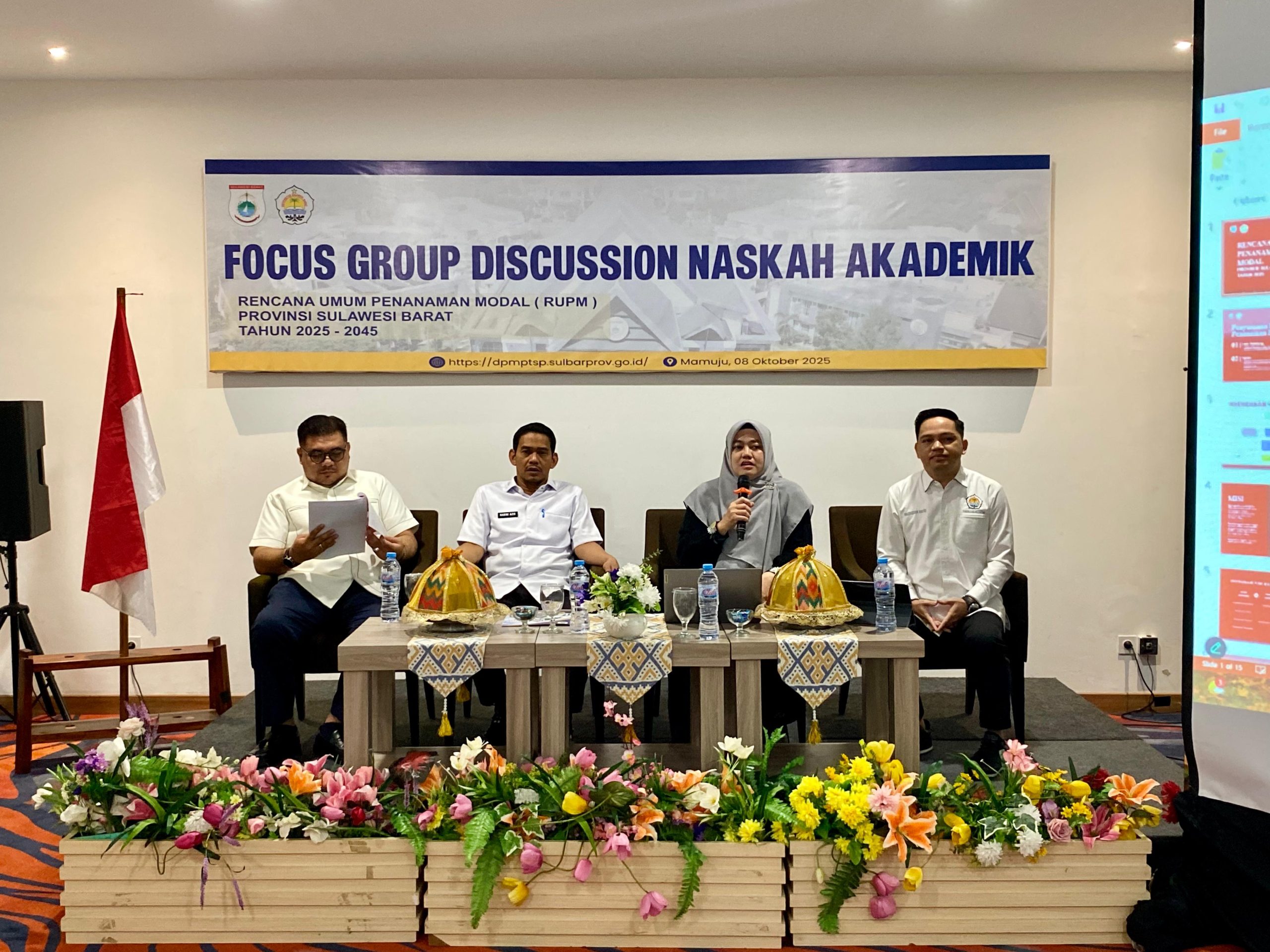 Tentukan Arah Investasi Sulbar 20 Tahun ke Depan, DPMPTSP dan Unsulbar Gelar FGD RUPMP 2025–2045