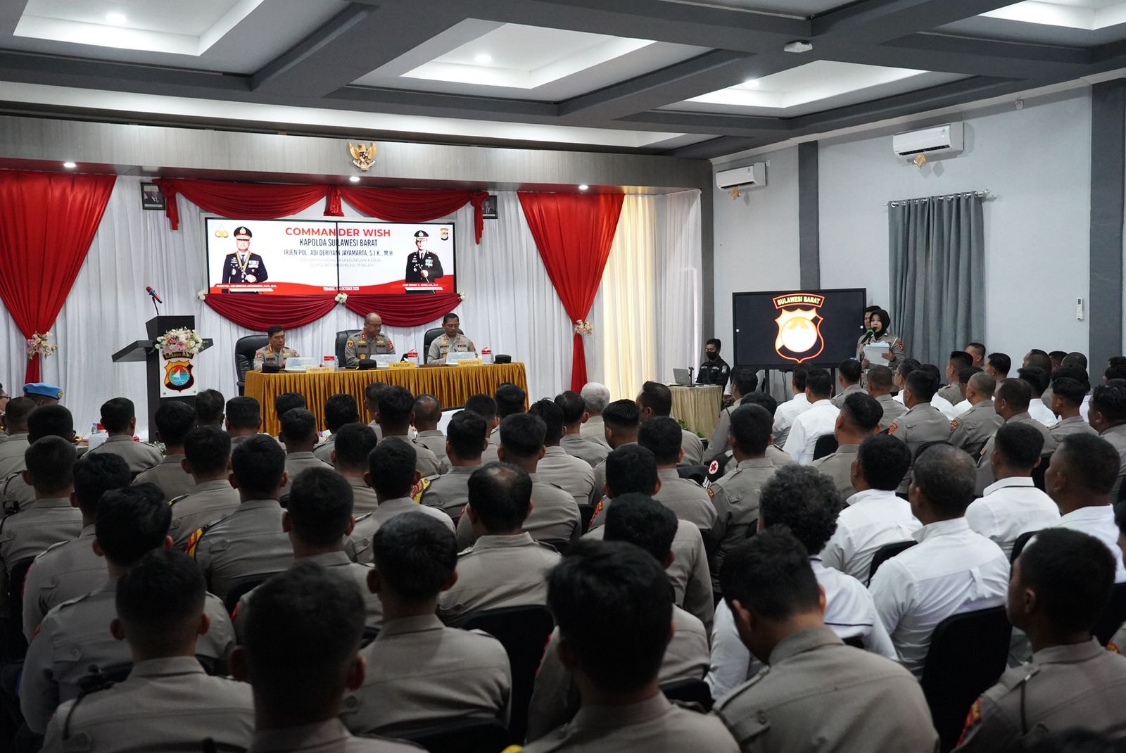 Kunker di Mateng, Kapolda Sulbar Gelorakan Semangat “Abdi Utama Bagi Nusa dan Bangsa