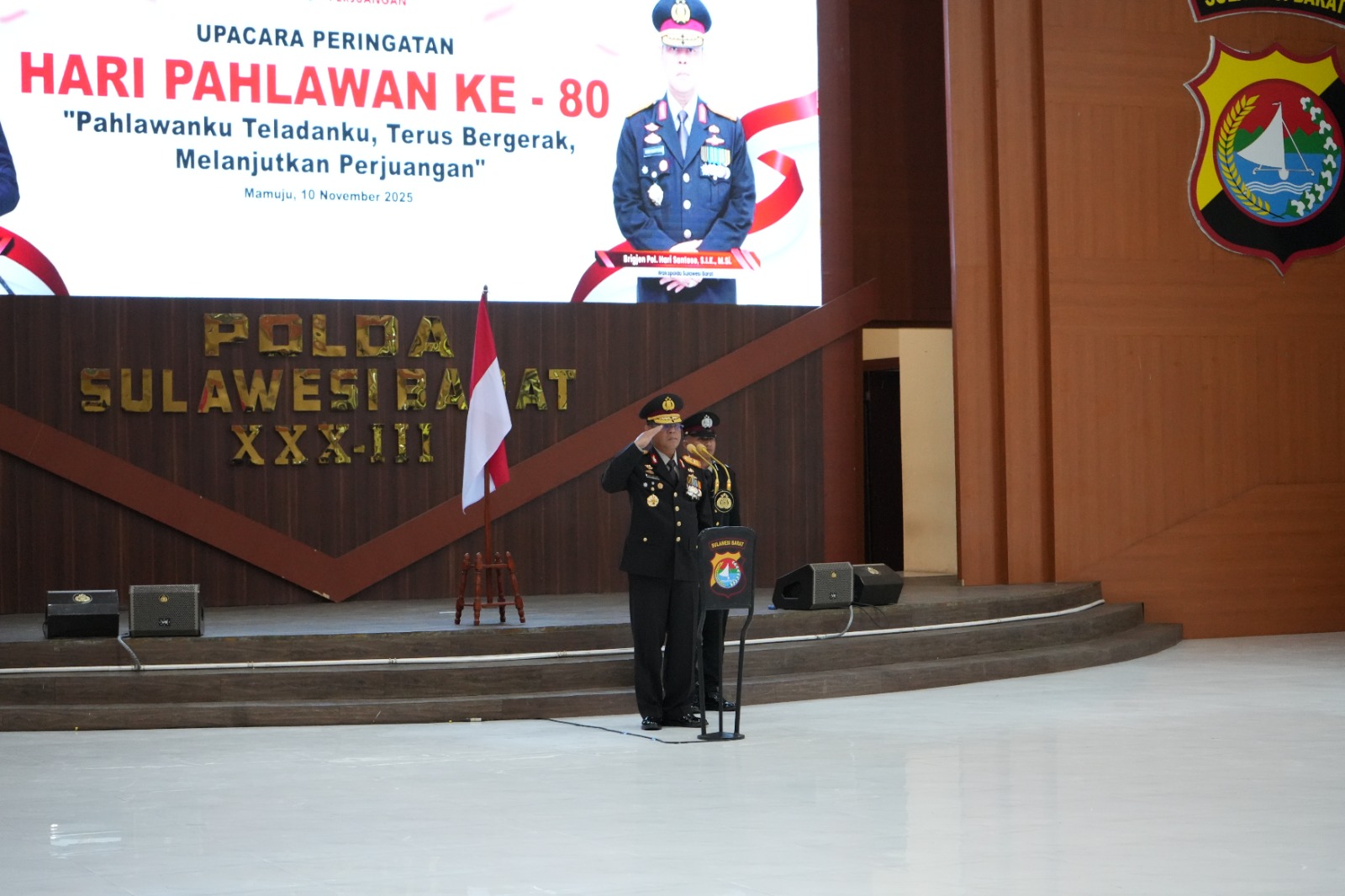 Polda Sulbar Gelar Upacara Hari Pahlawan Penuh Khidmat