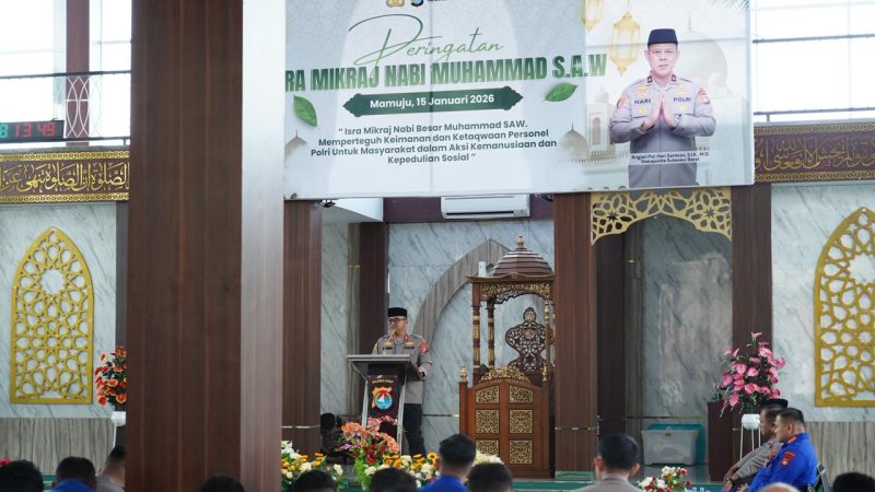 Peringatan Isra Mikraj di Polda Sulbar, Kapolda: Jaga Sholat untuk Jadi Pribadi yang Baik dan Disiplin
