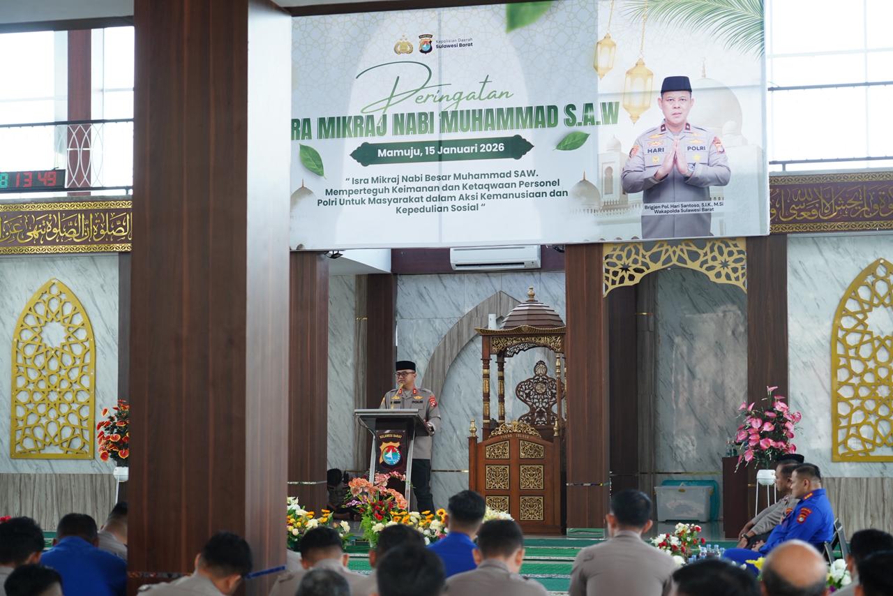 Peringatan Isra Mikraj di Polda Sulbar, Kapolda: Jaga Sholat untuk Jadi Pribadi yang Baik dan Disiplin