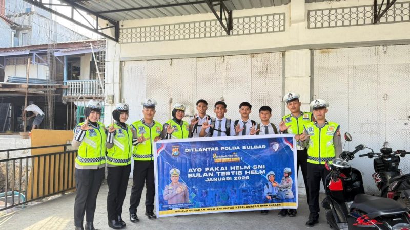 Gencr Sosialisasi di Sekolah, Cara Polantas Polda Sulbar Bangun Budaya Tertib Helm
