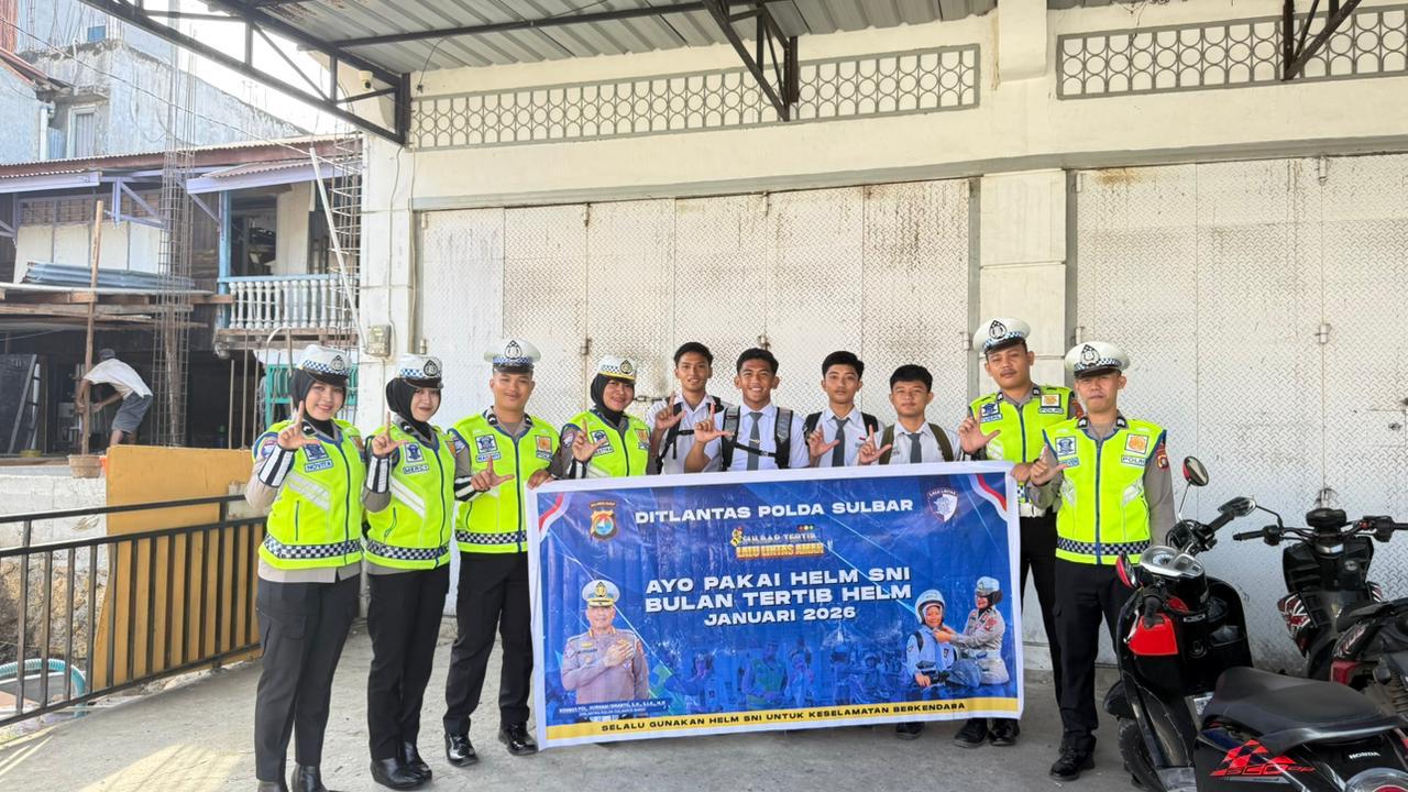 Gencr Sosialisasi di Sekolah, Cara Polantas Polda Sulbar Bangun Budaya Tertib Helm