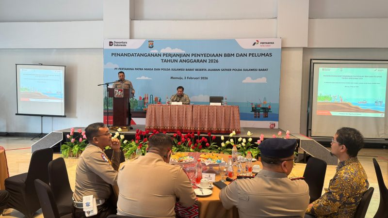 Polda Sulbar dan Pertamina Patra Niaga Perkuat Kerjasama, Tandatangani Perjanjian Penyedian BBM Tahun 2026