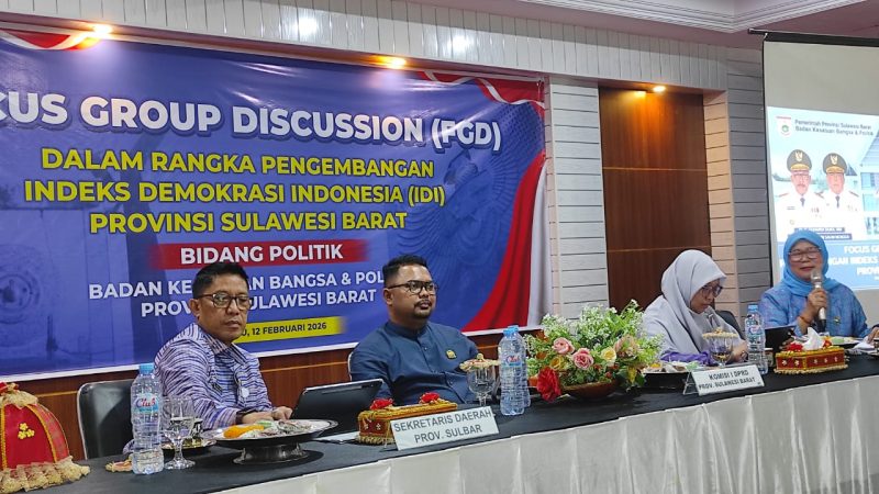 Terkait Pengembangan Indeks Demokrasi Indonesia, Kesbangpol Sulbar Gelar FGD