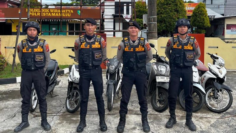 Satuan PJR Ditlantas dan Ditsamapta Polda Sulbar Bubarkan Balapan Liar, 7 Motor Diamankan