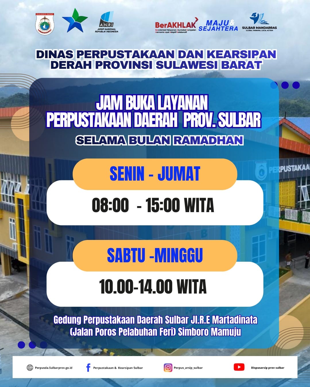 Selama Ramadhan, Perpusip Sulbar Tetap Buka Tiap Hari Layani Masyarakat