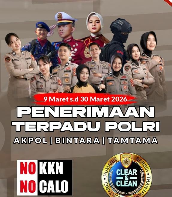 Tanpa KKN, Sulbar Ajak Generasi Muda Daftar Penerimaan Terpadu Polri 2026