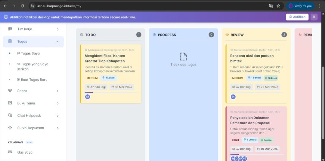 Mudahkan Kinerja OPD, DiskominfoSS Sosialisasi Aplikasi ASN Digital