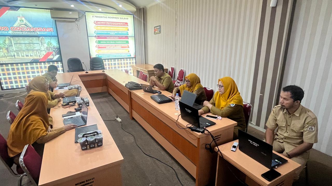 Biro Organisasi Setda Sulbar Gelar Reviu Rencana Aksi RB Gandeng Inspektorat