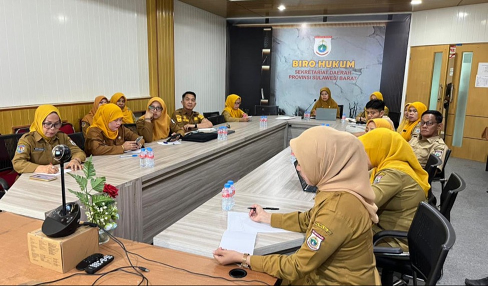 Tindak Lanjut Pelaporan Data Penilaian Kepatuhan HAM Dipercepat Biro Hukum Setda Sulbar