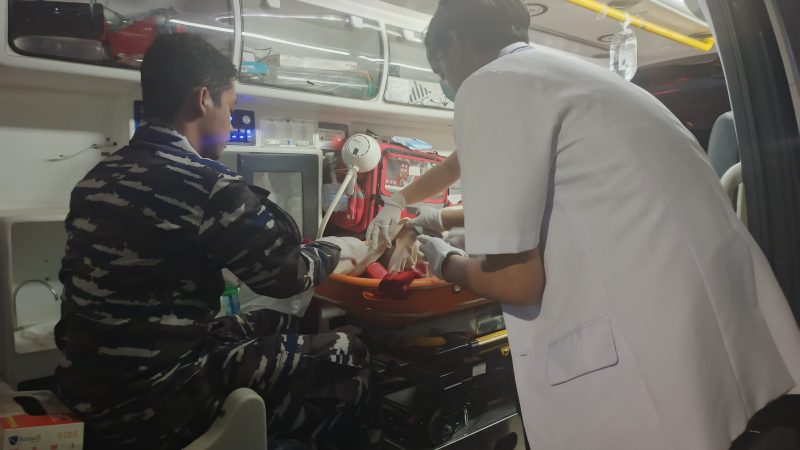 Lanal Mamuju Bersama Tim Gabungan Evakuasi ABK Meninggal di Ocean Galaxy