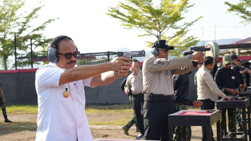 HUT Bhayangkara ke-80 di Polda Sulbar Diwarnai Keseruan Eksebisi Menembak Forkopimda