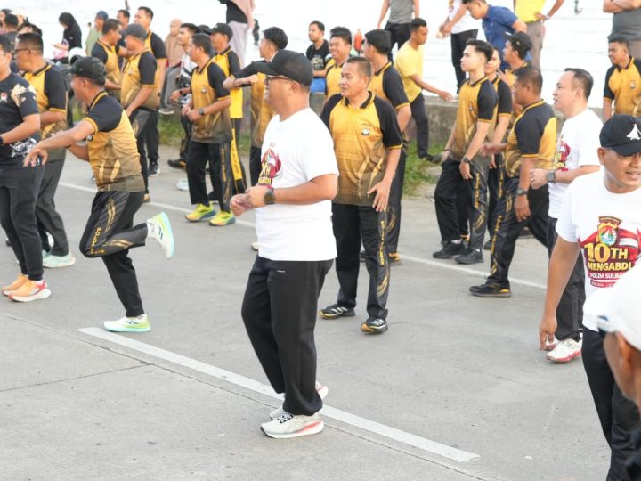 Lewat CFD, Ditlantas Polda Sulbar Meriahkan Kampanye Keselamatan