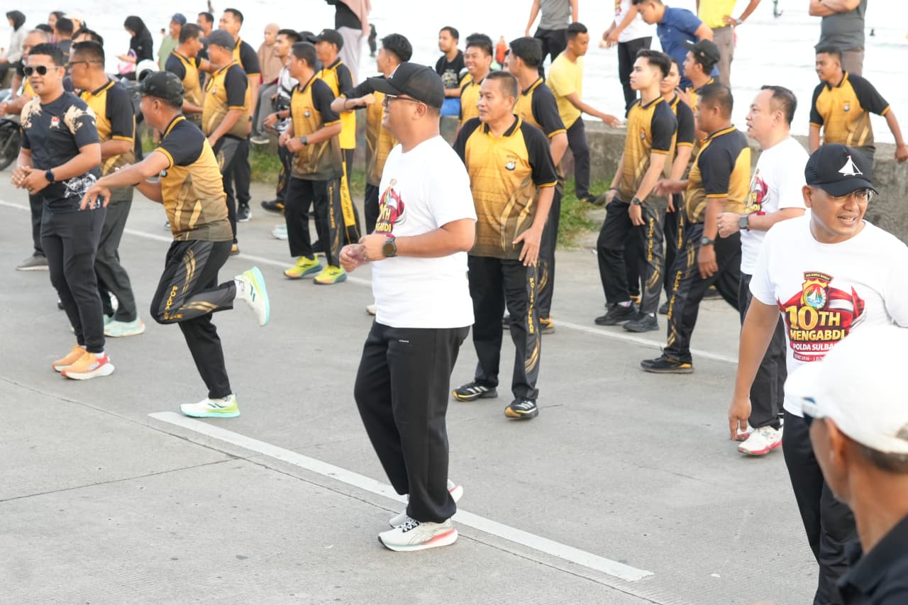 Lewat CFD, Ditlantas Polda Sulbar Meriahkan Kampanye Keselamatan