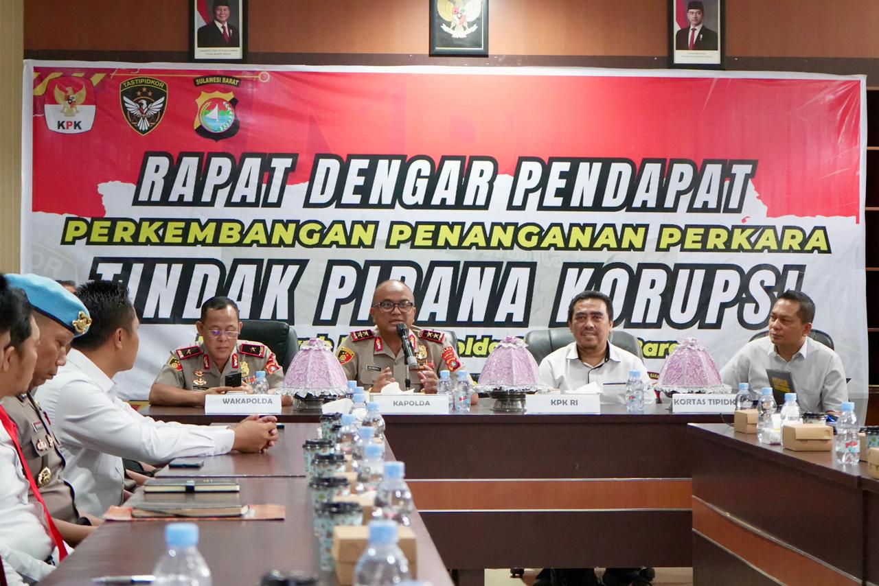 Kapolda Sulbar Pimpin Rapat Dengar Pendapat, Kupas Tuntas Penanganan Perkara Korupsi