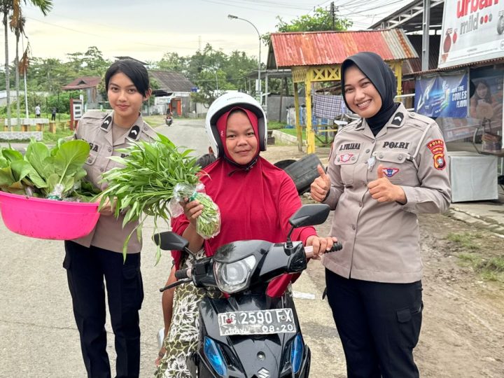 Panen Pekarangan Pangan Lestari, Ditlantas Polda Sulbar Kembali Berbagi Hasil Bagi Pengendara Tertib