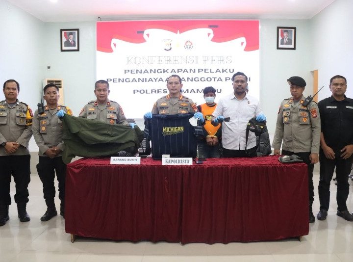 Polresta Mamuju Tangkap Terduga Pelaku Penganiayaan Polisi Saat Aksi Demo BWS